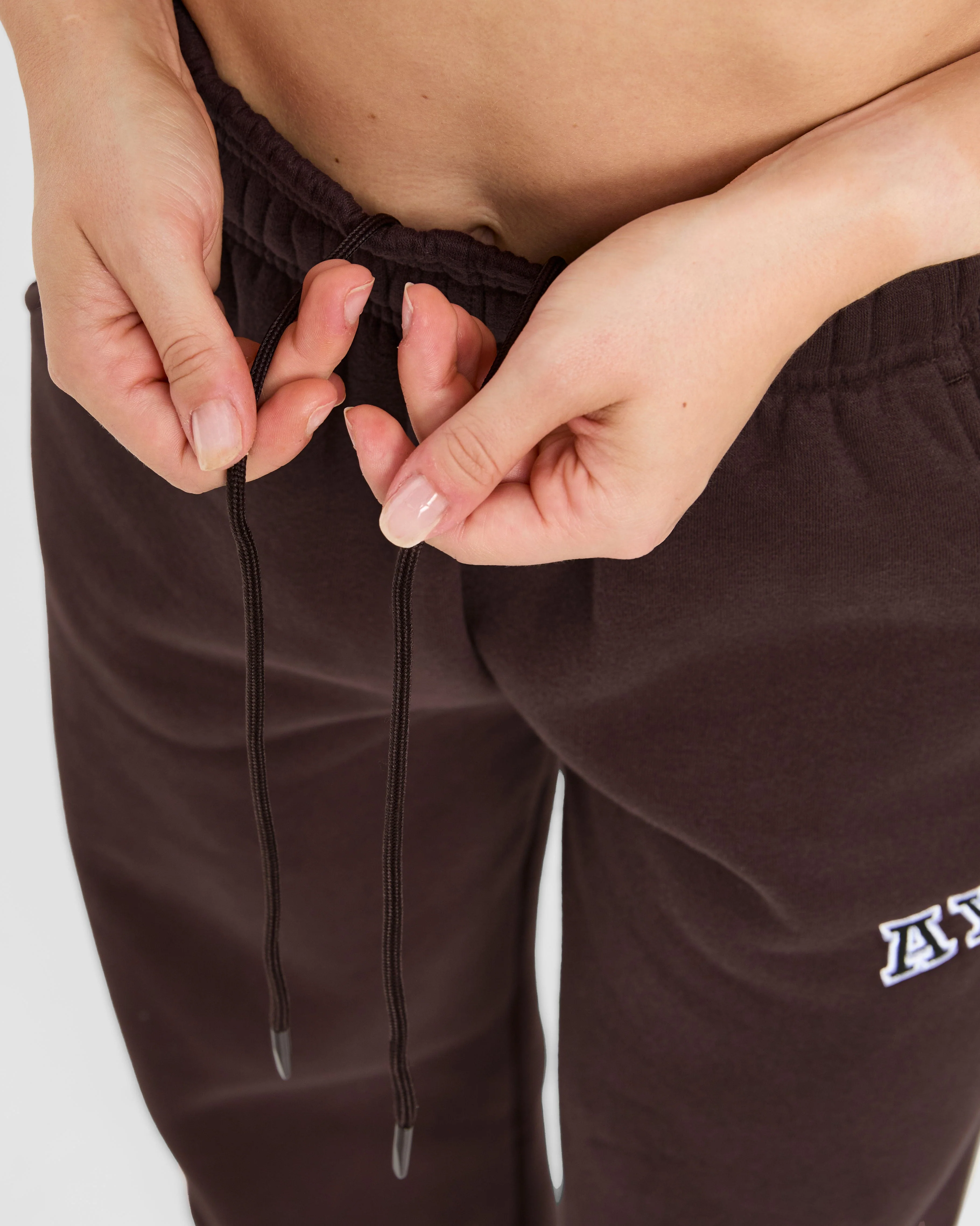 Varsity 2.0 Oversized Straight Leg Joggers - Cocoa Brown - Image 5