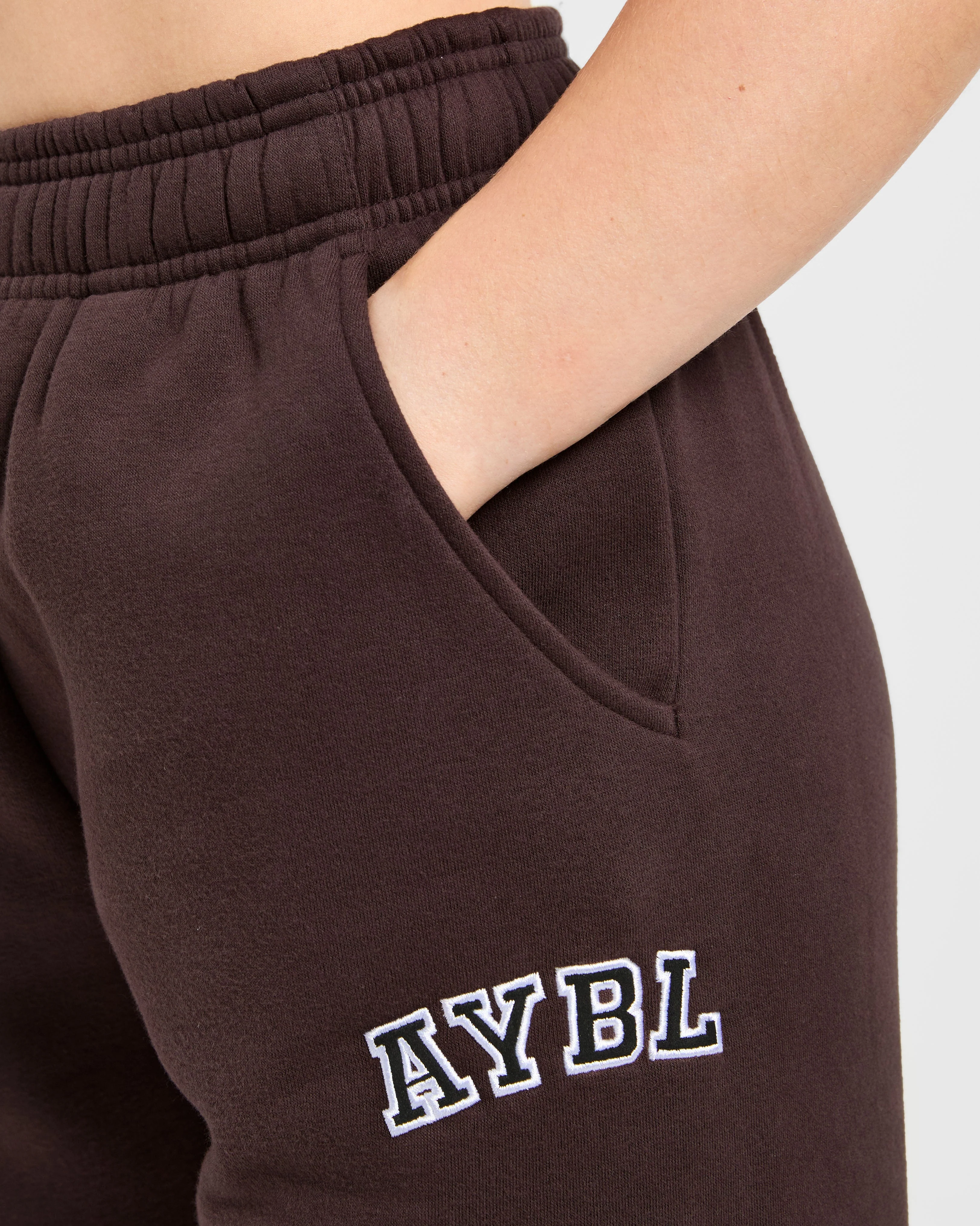 Varsity 2.0 Oversized Straight Leg Joggers - Cocoa Brown - Image 6