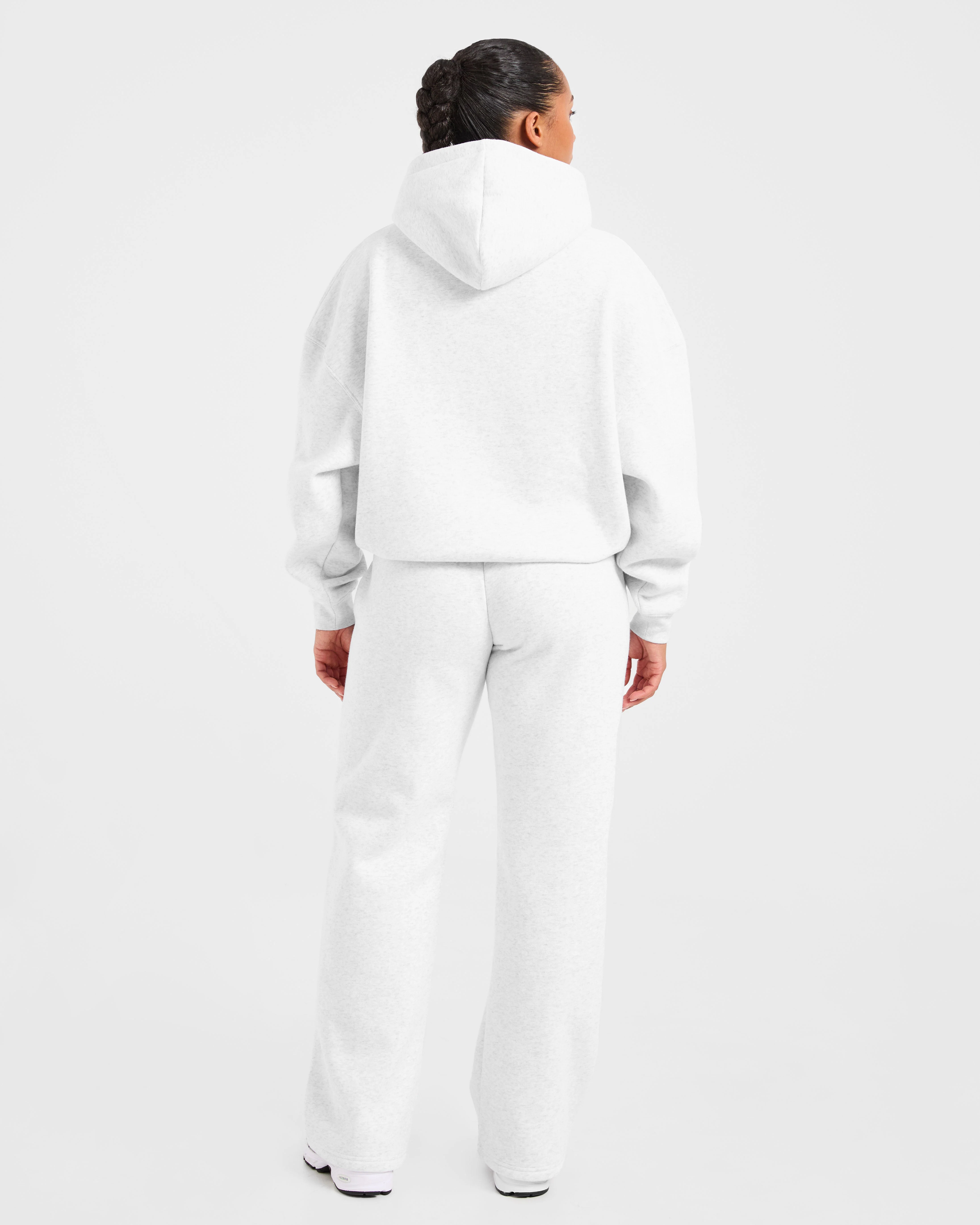 Varsity 2.0 Oversized Straight Leg Joggers - Heather Grey - Image 4