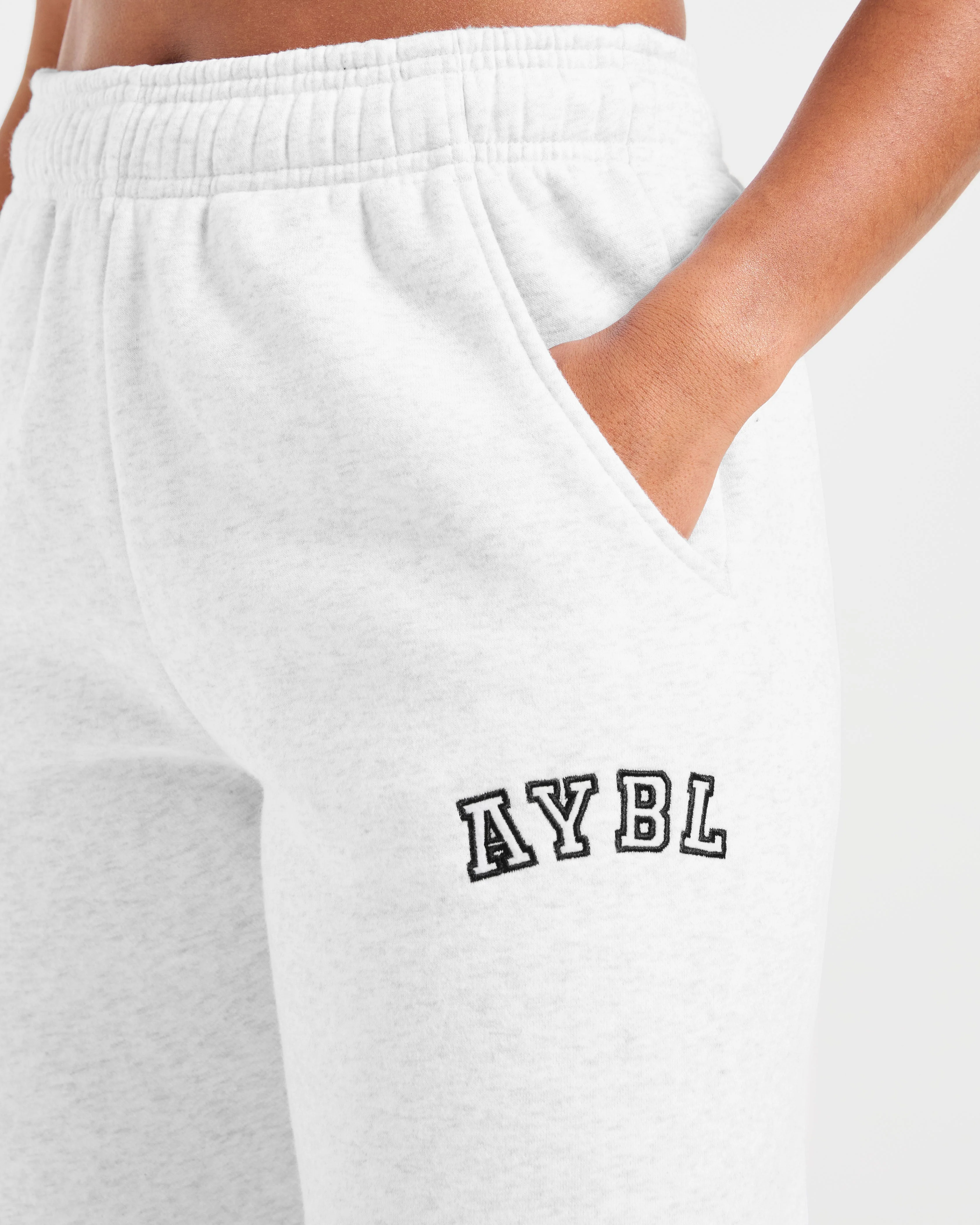 Varsity 2.0 Oversized Straight Leg Joggers - Heather Grey - Image 5