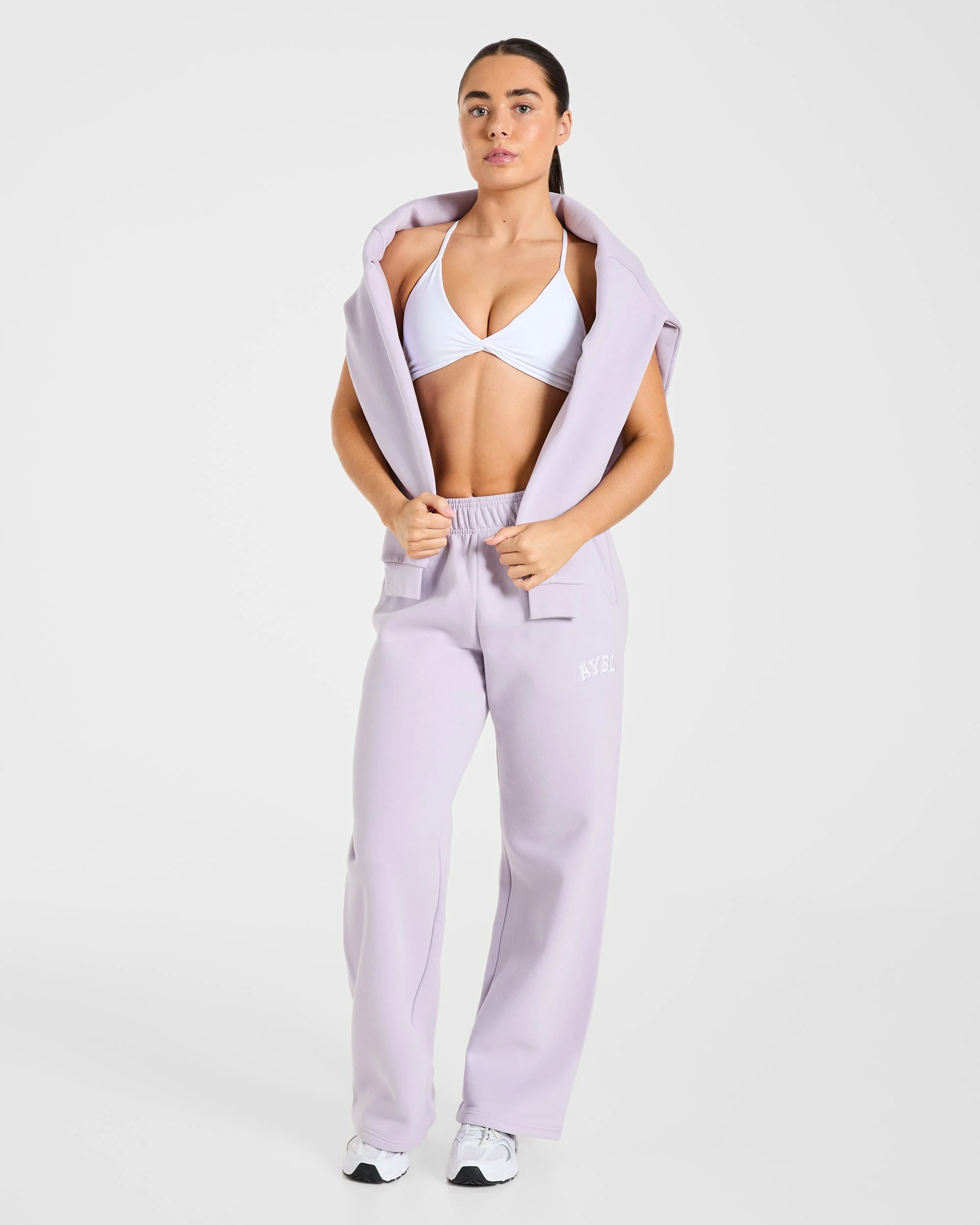 Varsity 2.0 Oversized Straight Leg Joggers - Lilac - Image 7
