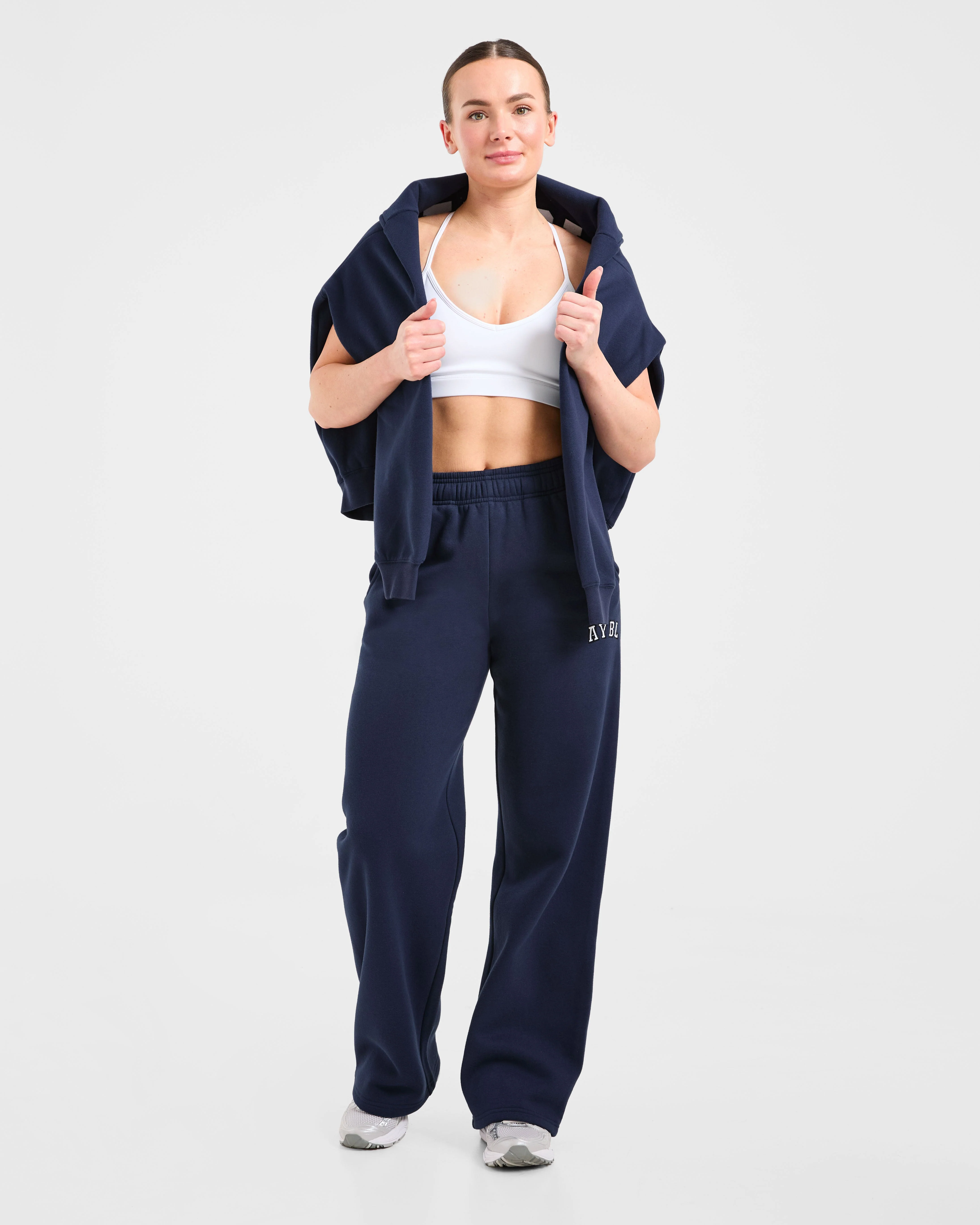 Varsity 2.0 Oversized Straight Leg Joggers - Navy - Image 7