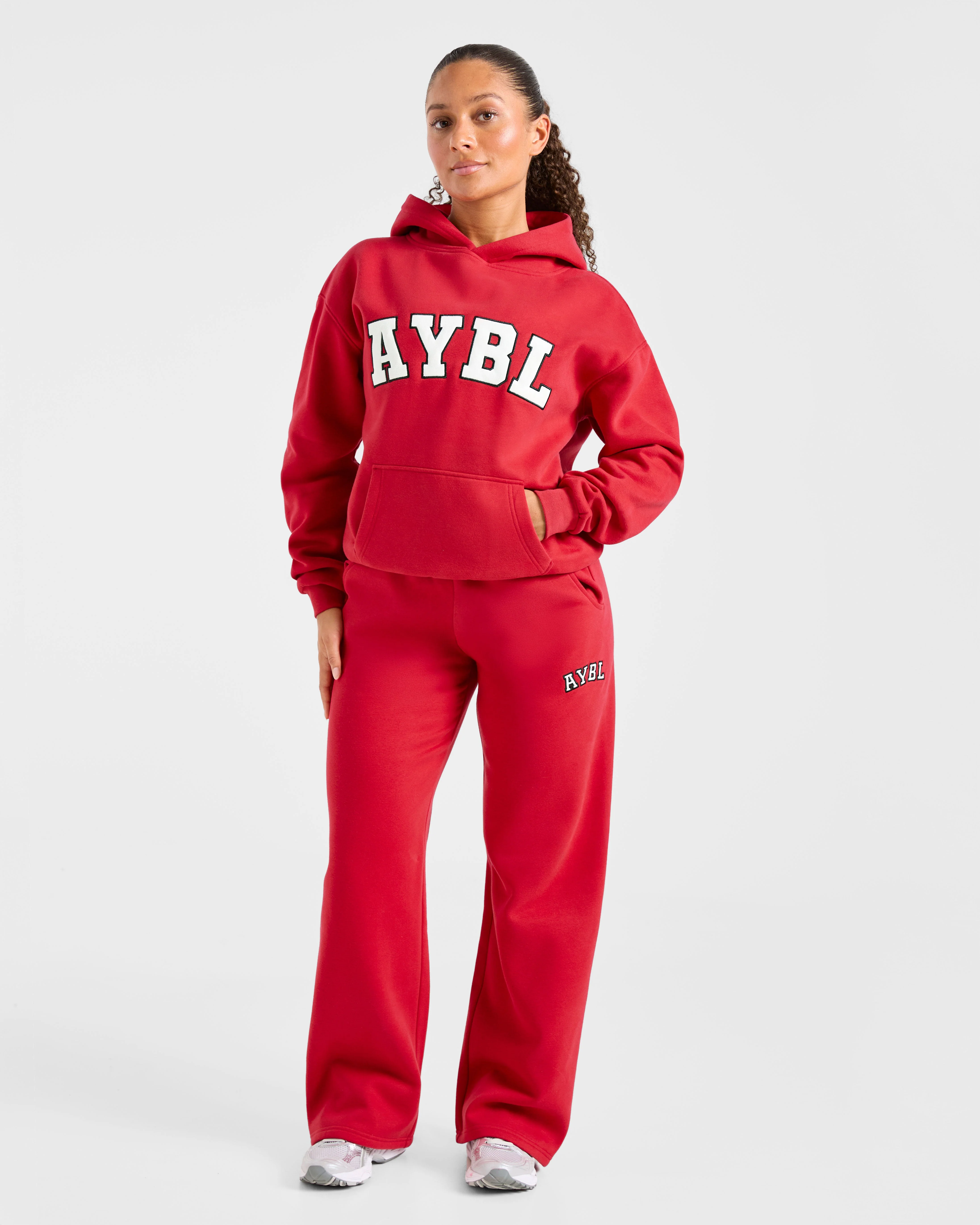 Varsity 2.0 Oversized Straight Leg Joggers - Red - Image 3