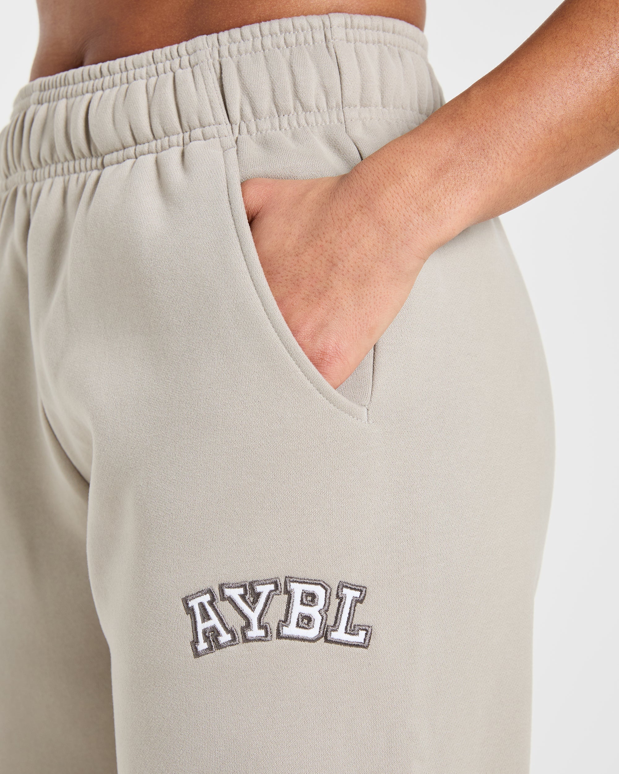 Varsity 2.0 Oversized Straight Leg Joggers - Taupe - Image 5