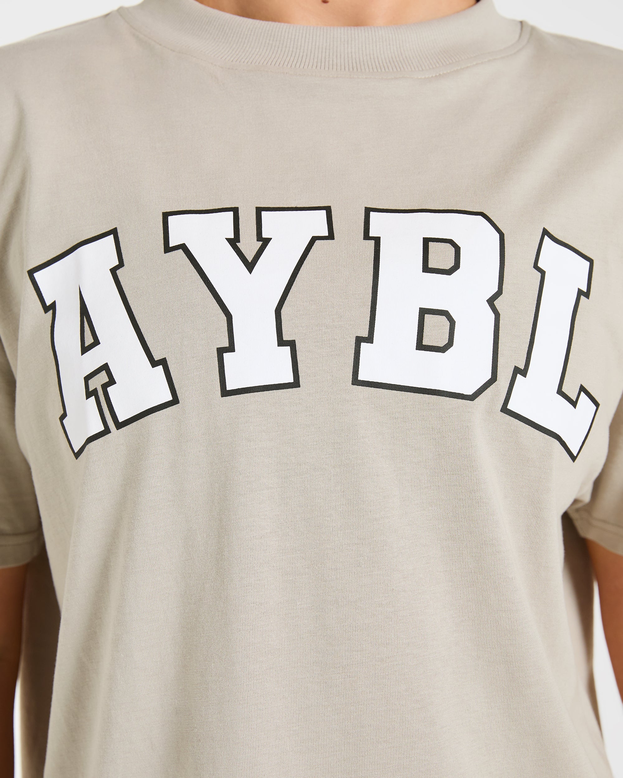 Varsity 2.0 Oversized T Shirt - Taupe - Image 5