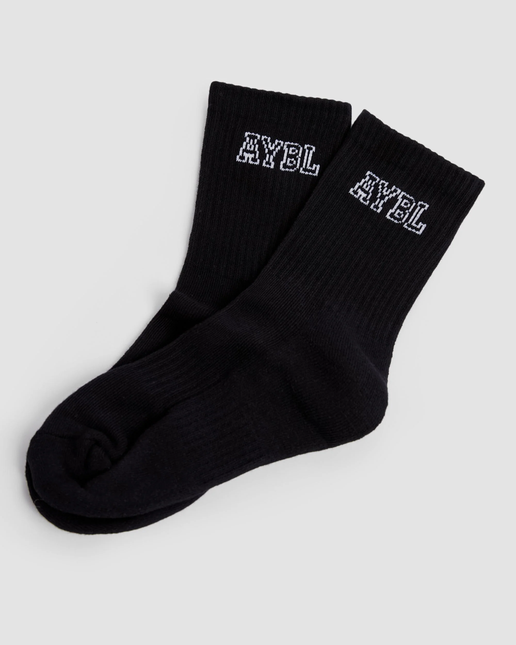 Varsity Crew Socks - Black - Image 3