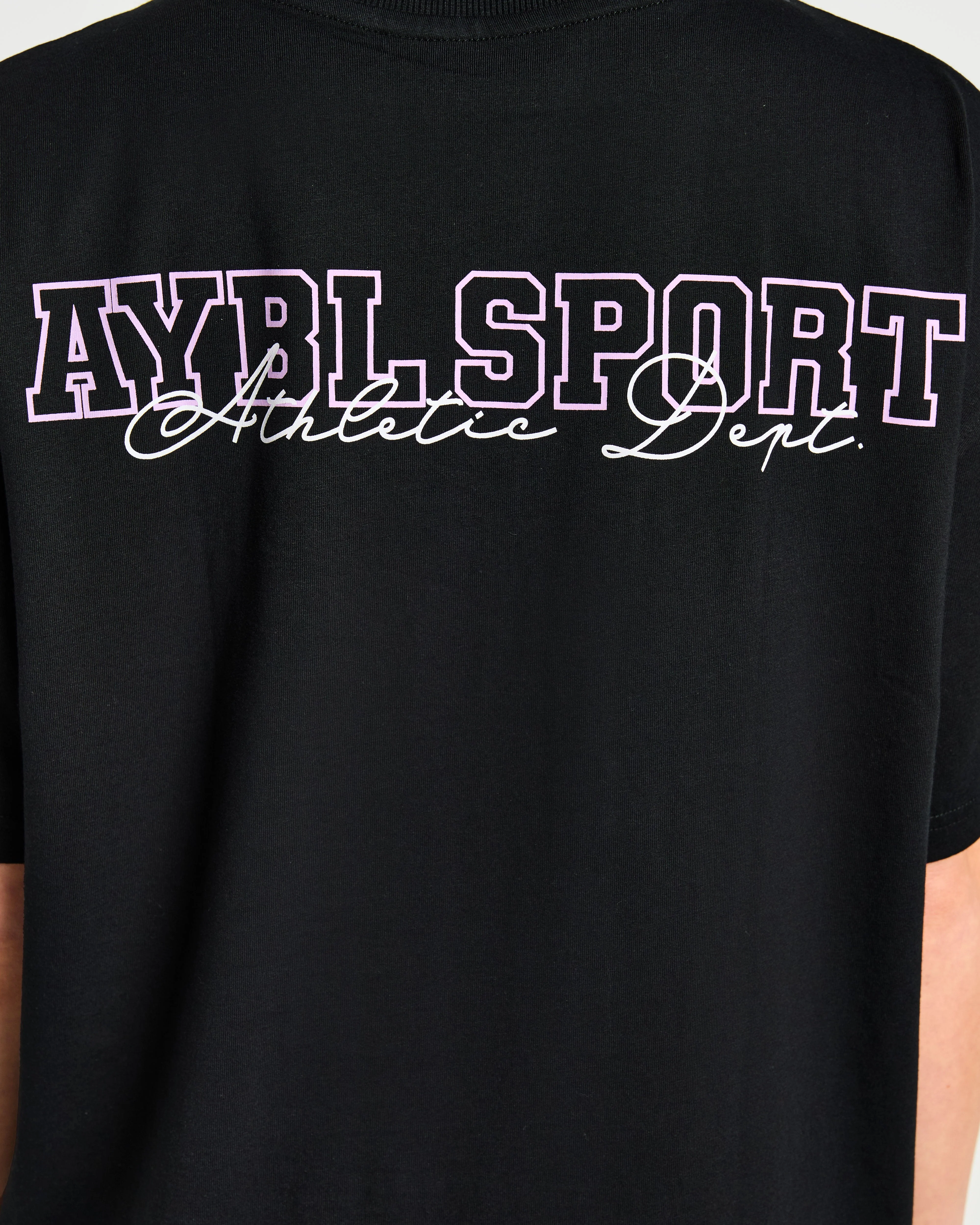 Varsity Dept. Oversized T Shirt - Black/Lilac - Image 6