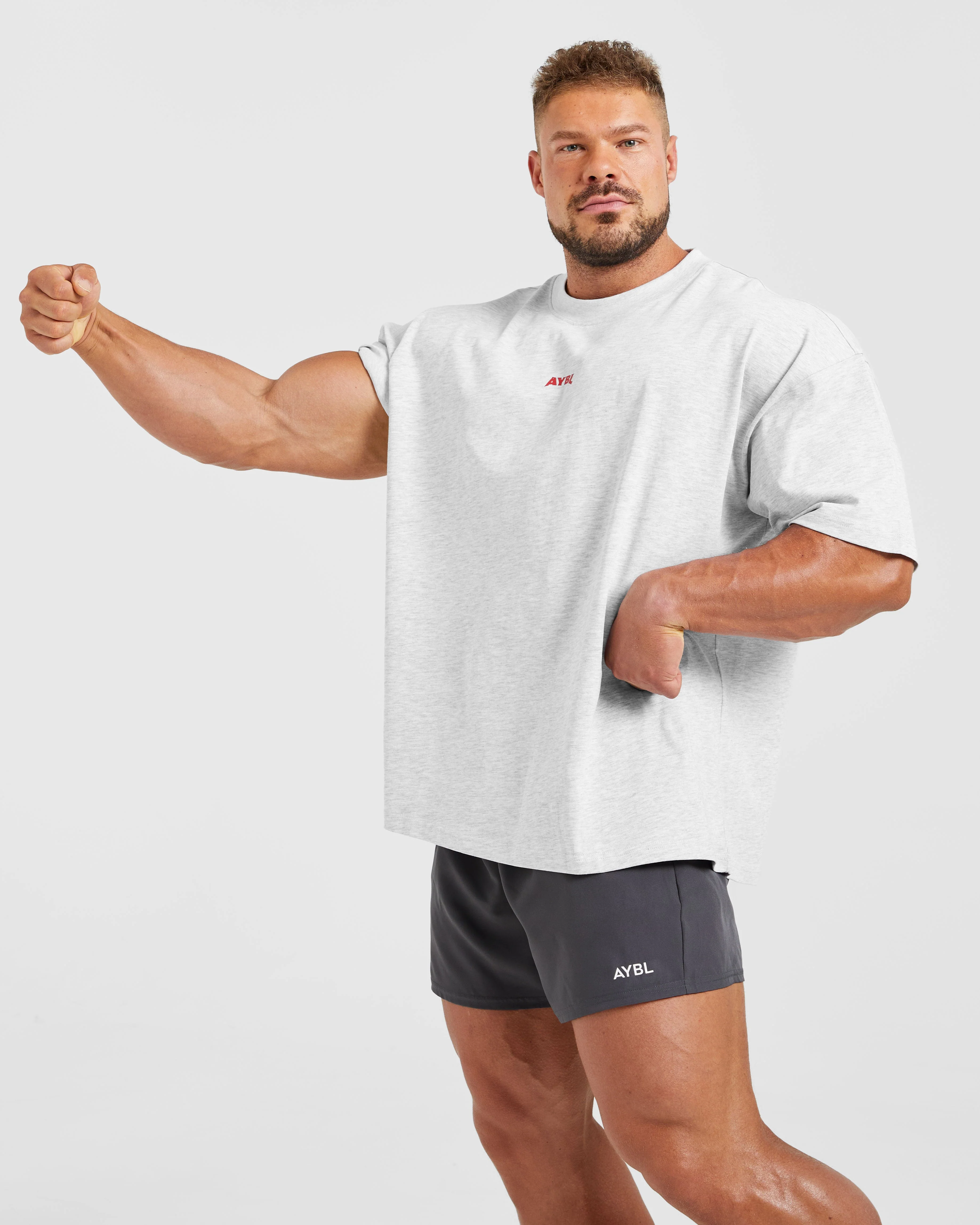 Wesley Vissers X Beyond Limits Oversized T Shirt - Grey Marl - Image 7