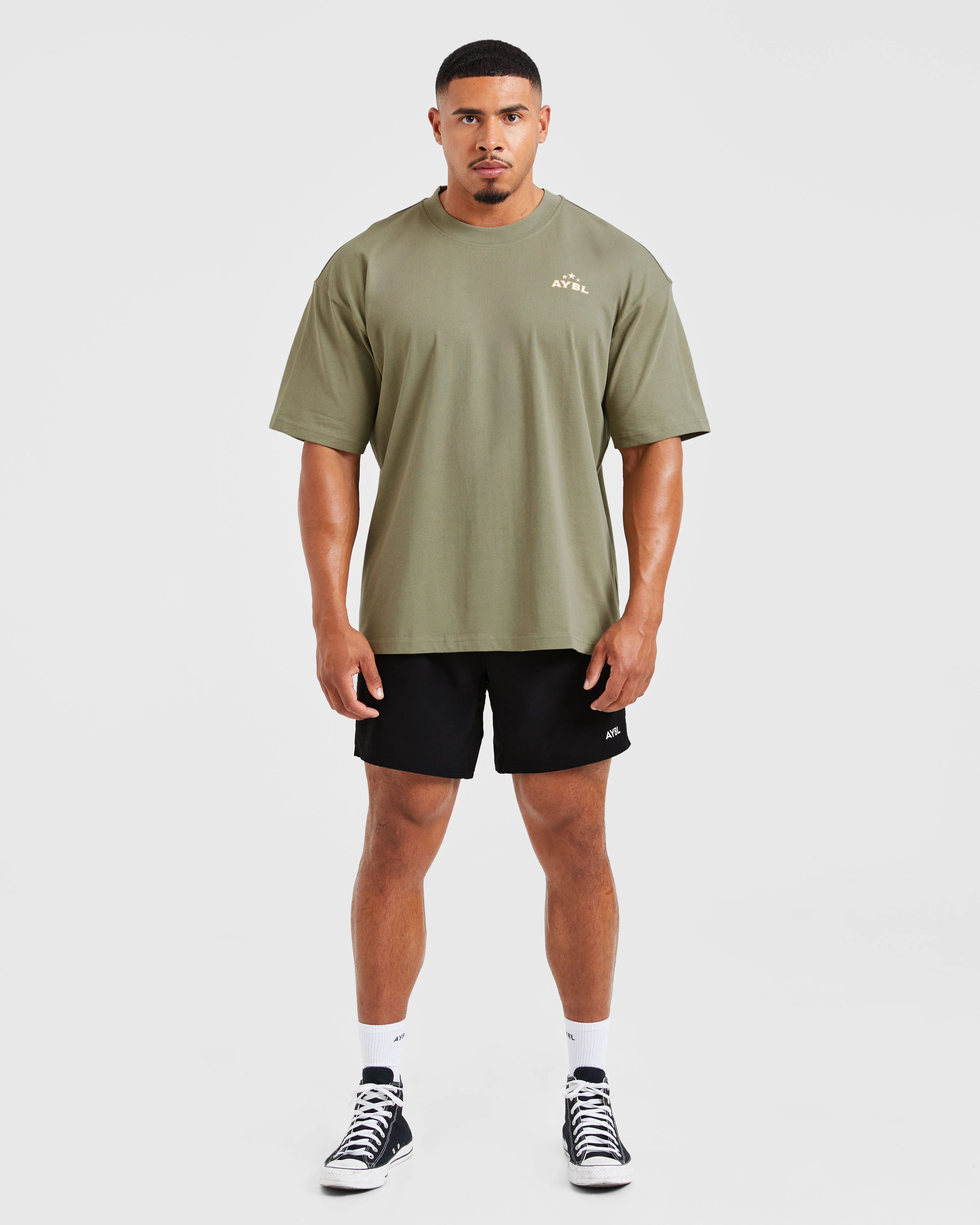 Wesley Vissers X Body Building Essentials Oversized T Shirt - Desert Green - Image 3